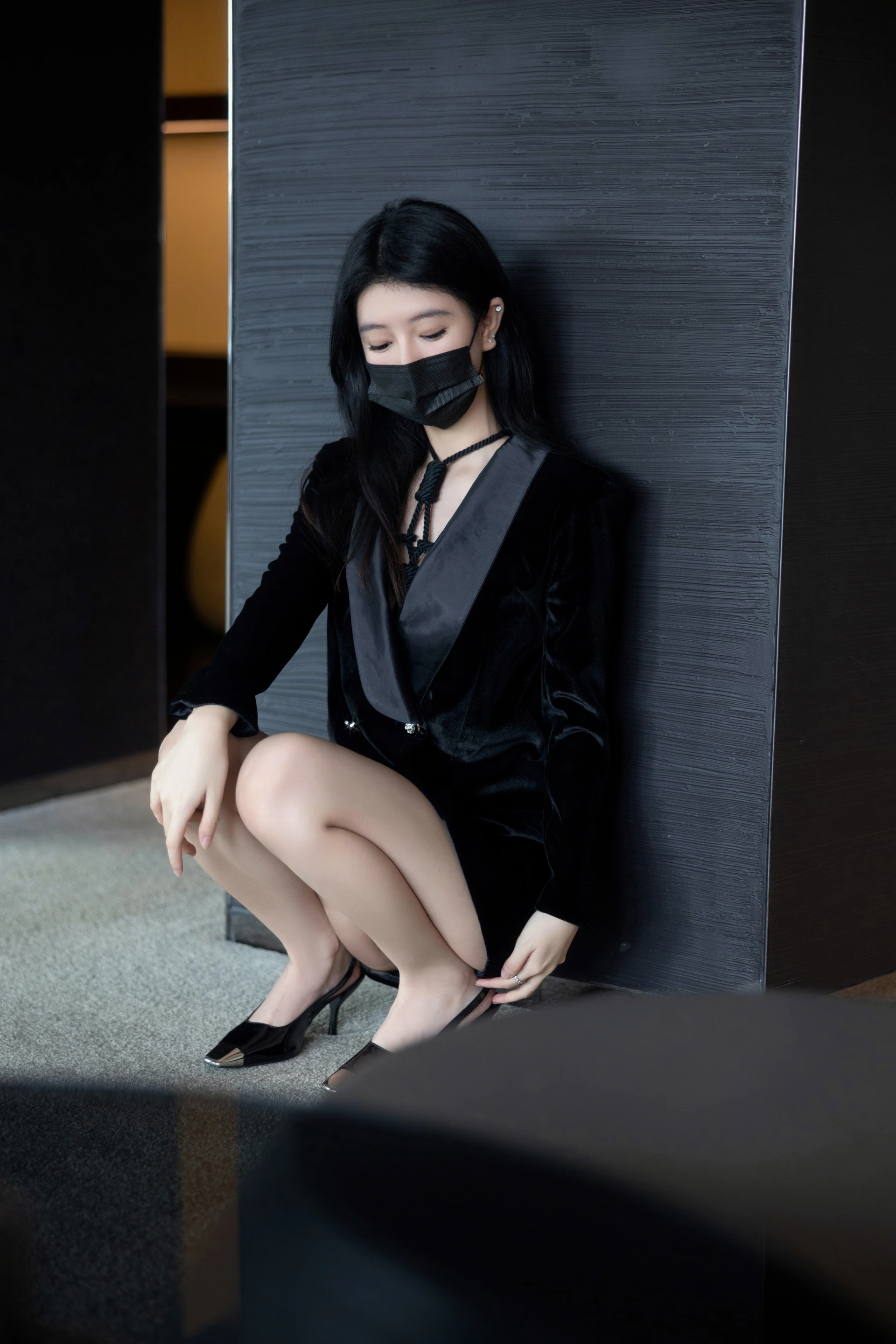 043.谢小蒽 – 内部私购 内购无水印 NO.7121 黑色绳缚 2
